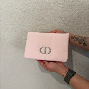 GWP Dior Baby Pink Makeup Case w/ Button & Two Flaps